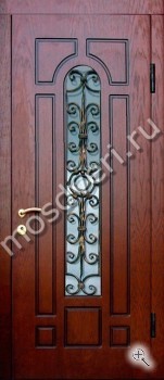 Железная элитная дверь из МДФ с ковкой - купить от производителя Мосдвери Железная элитная дверь из МДФ с ковкой